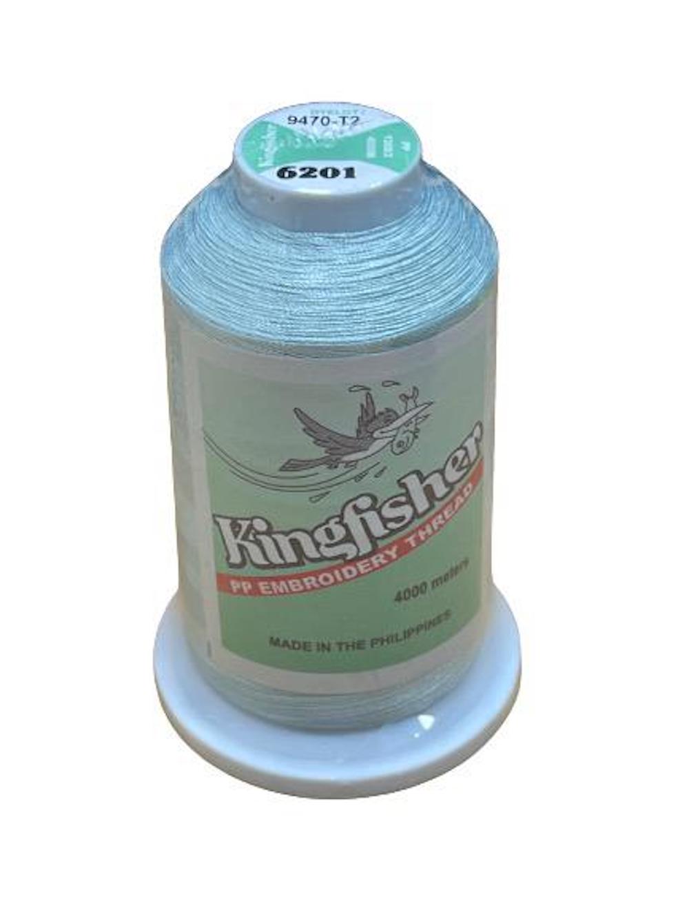 King Fisher Embroidery Thread 4000m 6201 - My Sewing Mall