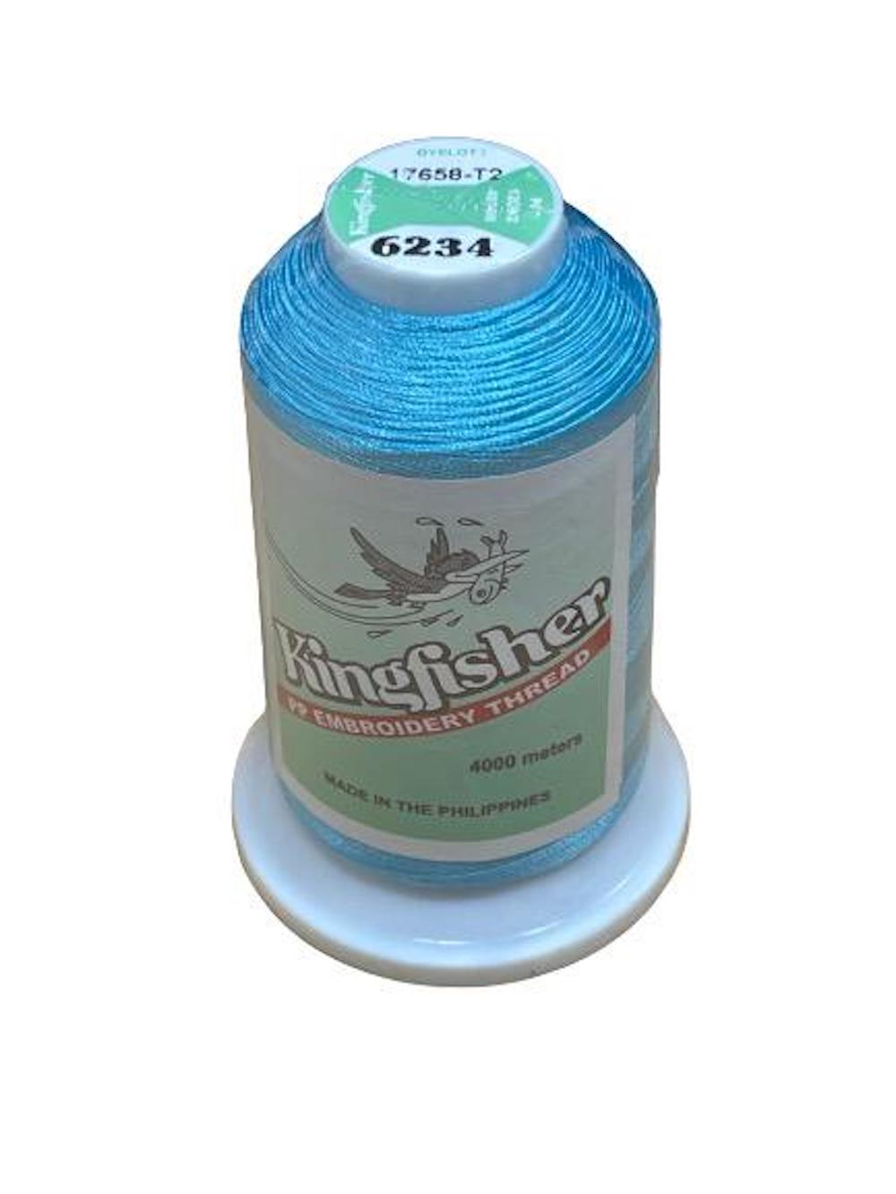 King Fisher Embroidery Thread 4000m 6234 Blue - MY SEWING MALL