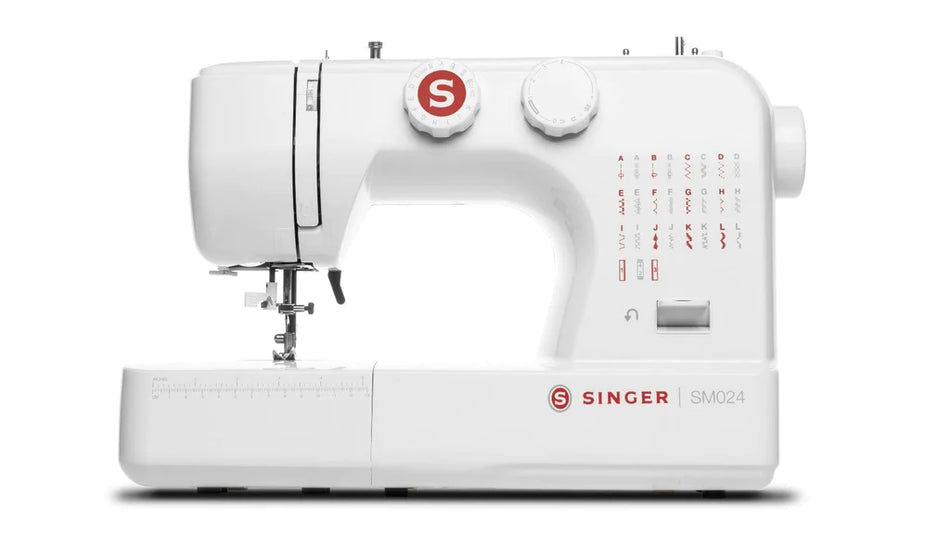 ماكينة خياطة منزلية سنجر SM024، لون أحمر