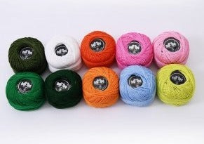 MAB Embroidery Pearl Yarn 10pcs Multi Colored - My Sewing Mall