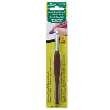 Clover Amour Crochet Hooks 6.0mm J - My Sewing Mall