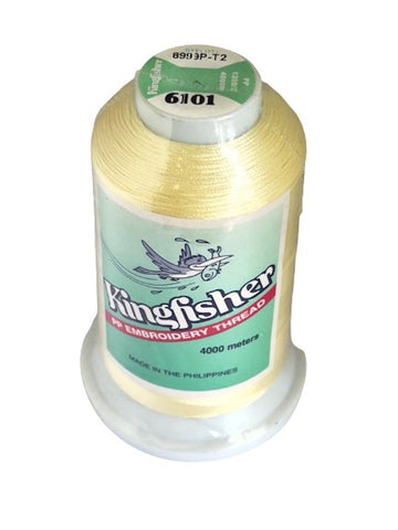 King Fisher Embroidery Thread 4000m 6101 - My Sewing Mall