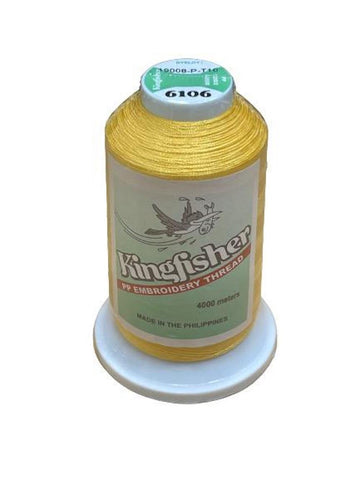 King Fisher Embroidery Thread 4000m 6106 Golden Yellow - My Sewing Mall