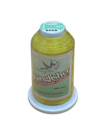 King Fisher Embroidery Thread 4000m 6128 Lime Green - My Sewing Mall