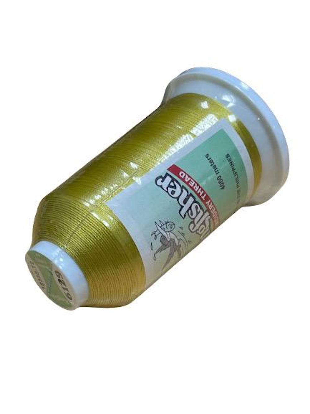 King Fisher Embroidery Thread 4000m 6129 Golden Olive - My Sewing Mall