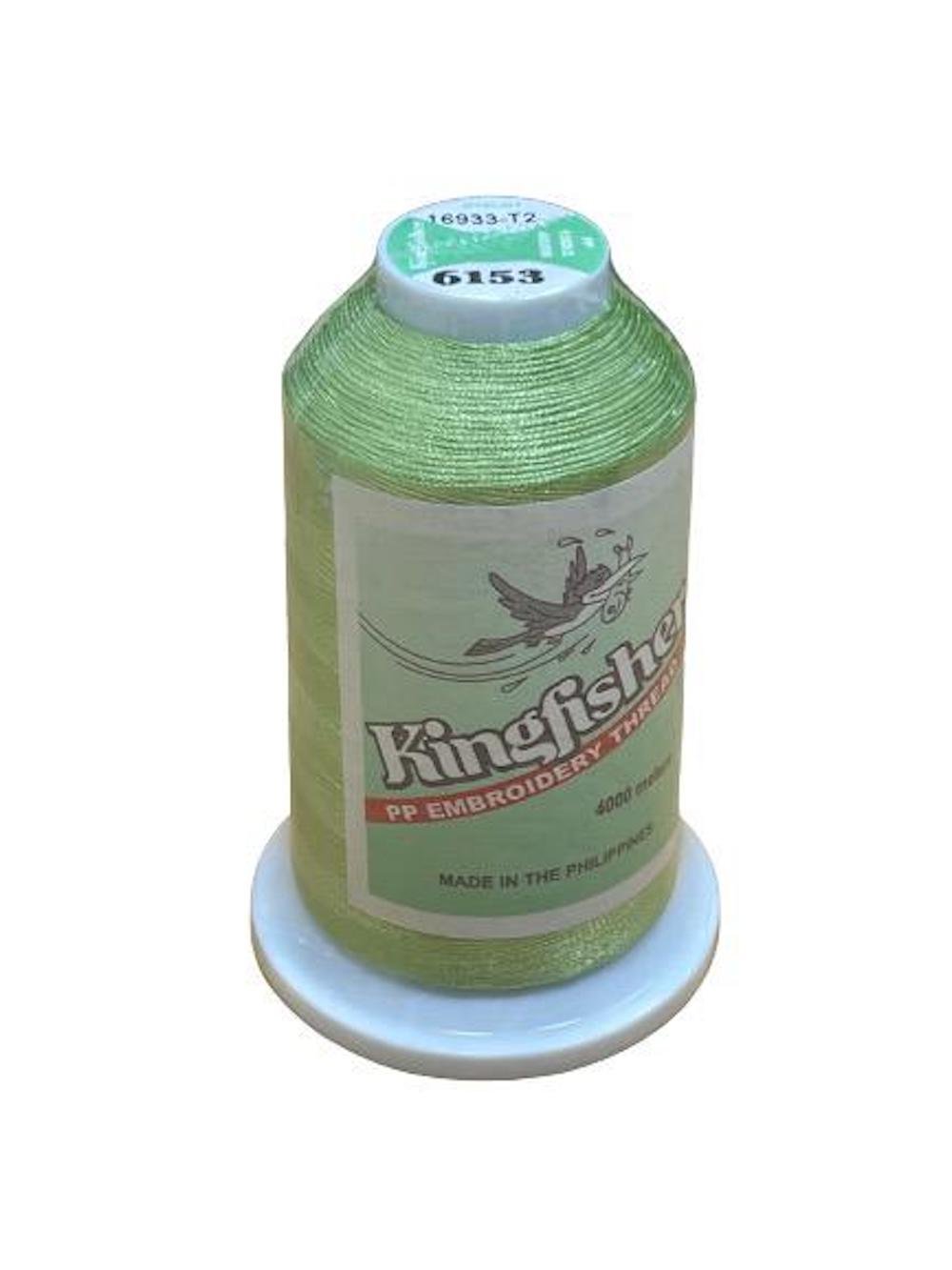 King Fisher Embroidery Thread 4000m 6153 Leaf Green - My Sewing Mall