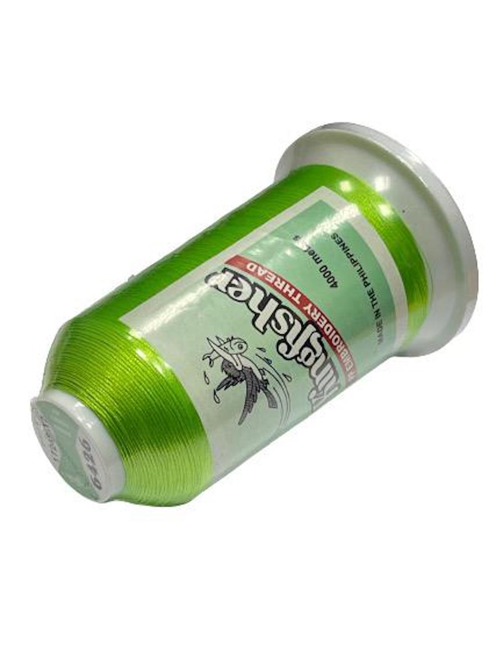 King Fisher Embroidery Thread 4000m 6426 Lime Green - My Sewing Mall