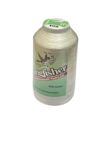 King Fisher Embroidery Thread 4000m Soft Ivory (102) - My Sewing Mall