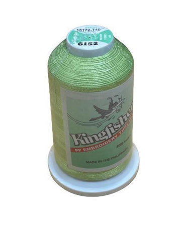 Kingfisher Embroidery Thread 4000m 6152 – Soft Green - My Sewing Mall