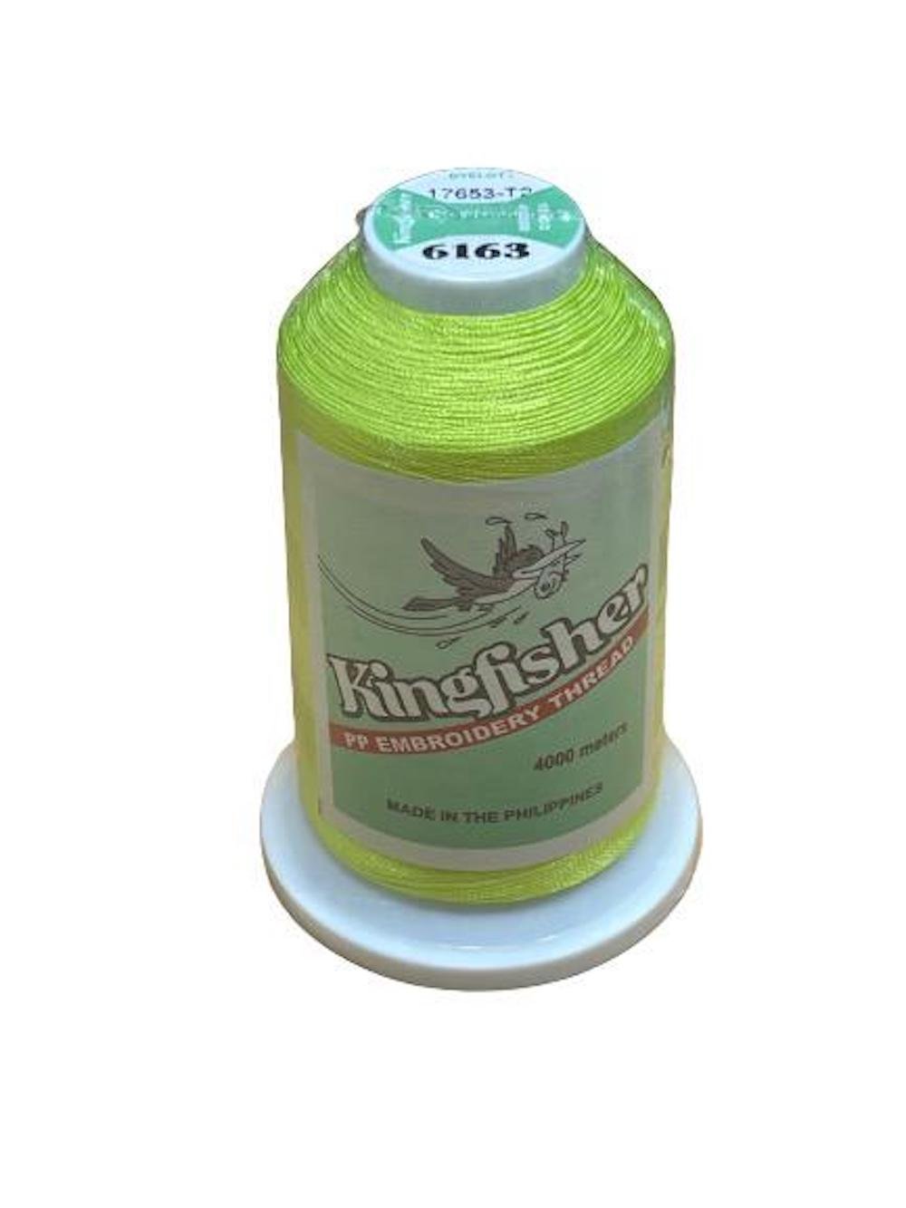 Kingfisher Embroidery Thread 4000m 6163 – Neon Yellow - My Sewing Mall