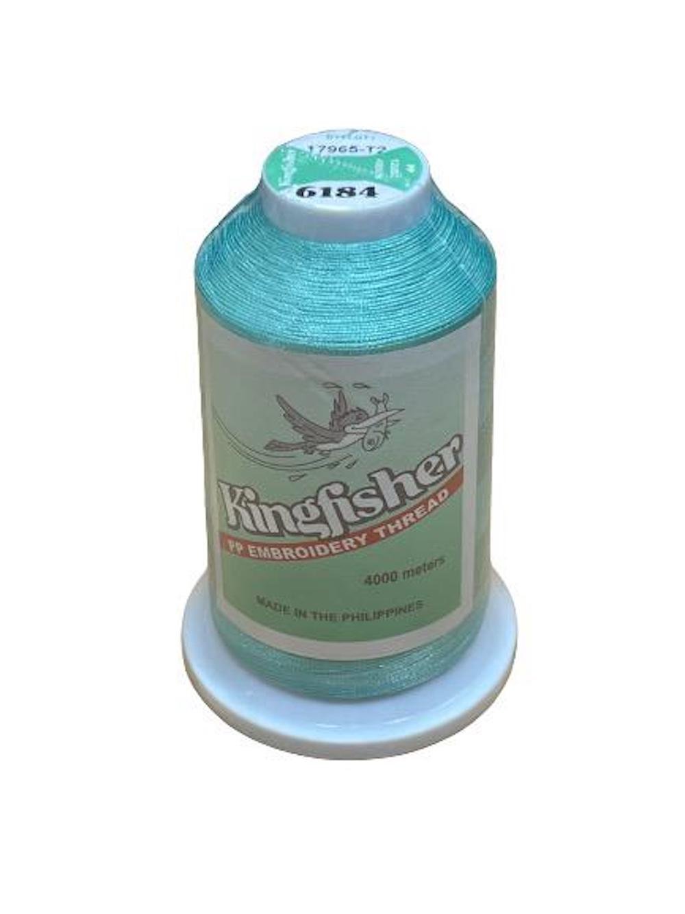 Kingfisher Embroidery Thread 4000m 6184 – Aqua Mist - My Sewing Mall