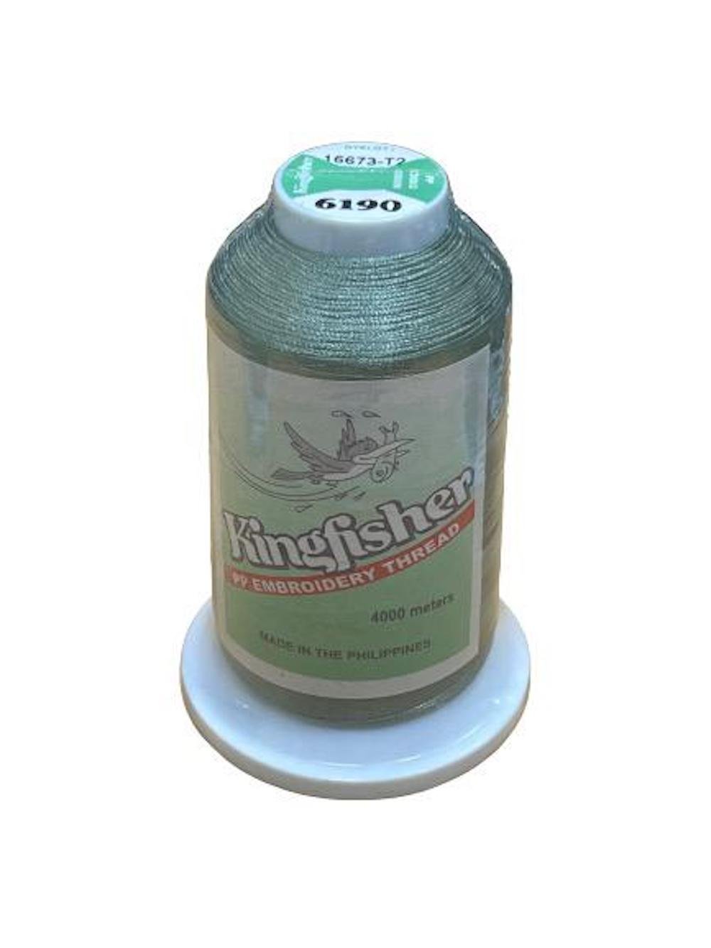 Kingfisher Embroidery Thread 4000m 6190 – Muted Sage Green - My Sewing Mall