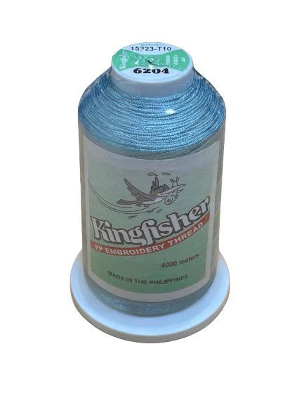 Kingfisher Embroidery Thread 4000m 6204 – Sky Blue - My Sewing Mall