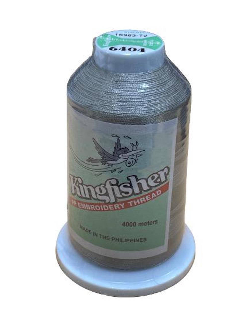 Kingfisher Embroidery Thread 4000m Gunmetal Gray 6404 - My Sewing Mall