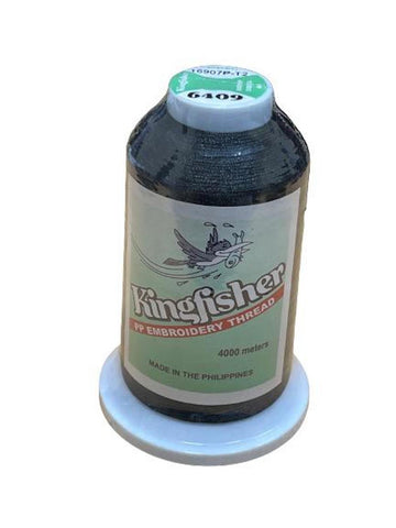 Kingfisher Embroidery Thread 4000m Jet Black 6409 - My Sewing Mall