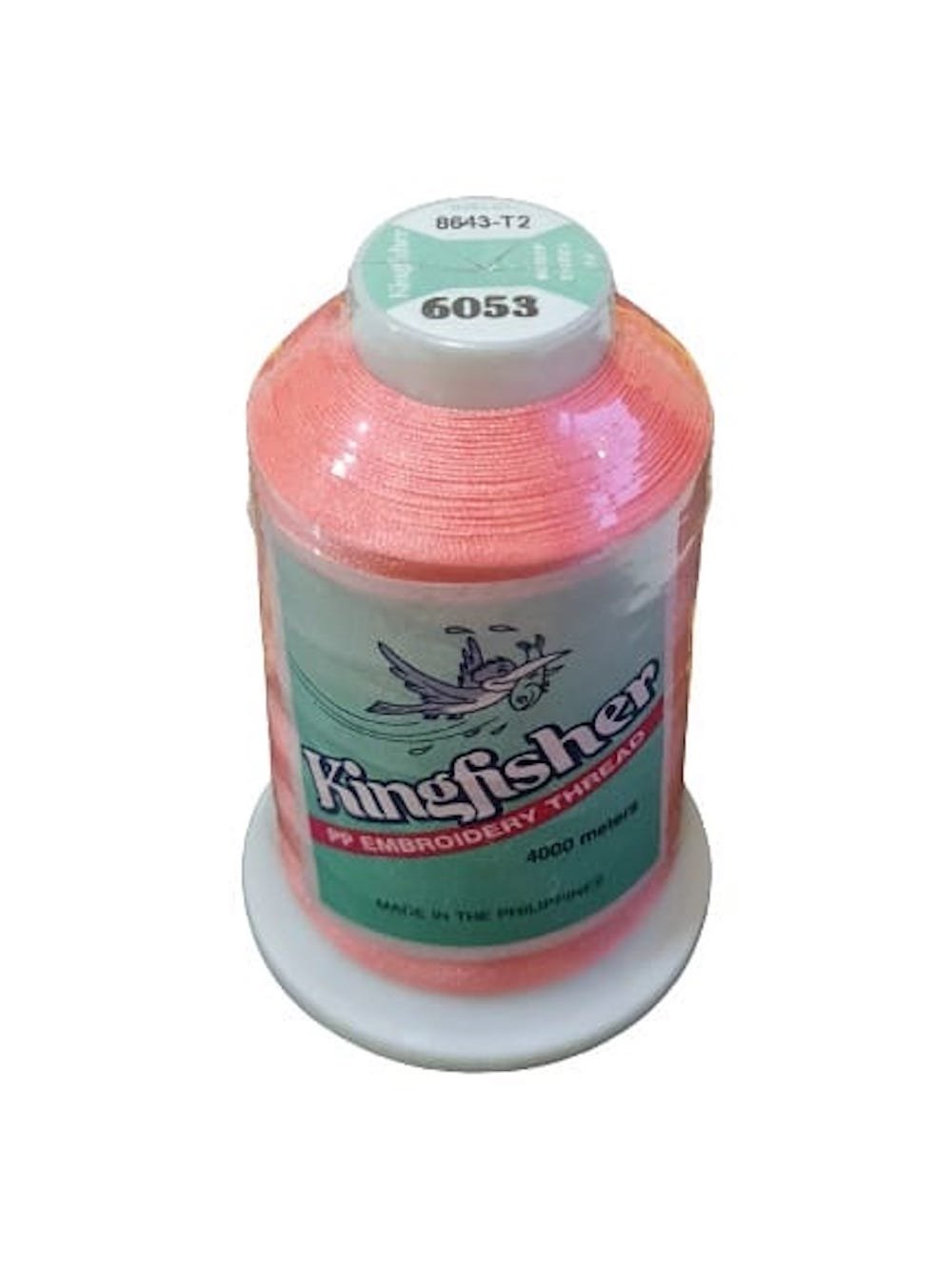 Kingfisher Embroidery Thread 4000m - Light Peach Red(6053) - My Sewing Mall