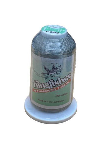 Kingfisher Embroidery Thread 4000m Pewter Gray 6403 - My Sewing Mall