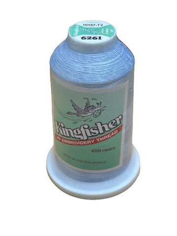 Kingfisher Embroidery Thread 4000m Sky Blue 6261 - My Sewing Mall