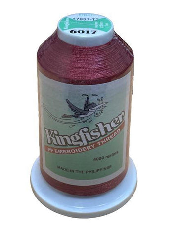 Kingfisher Polyester Embroidery Thread 4000m - Rosewood Red 6017 - My Sewing Mall